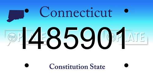 I485901 Connecticut License Plate