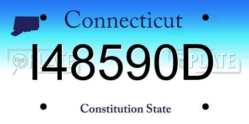 I48590D Connecticut License Plate