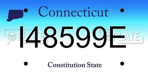 I48599E Connecticut License Plate