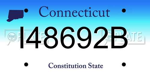 I48692B Connecticut License Plate