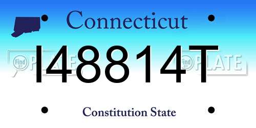 I48814T Connecticut License Plate