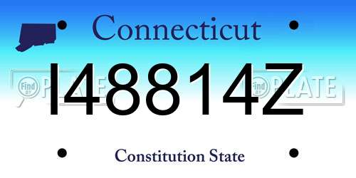 I48814Z Connecticut License Plate