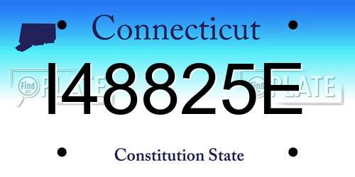 I48825E Connecticut License Plate