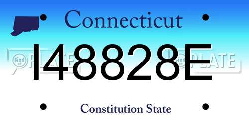 I48828E Connecticut License Plate