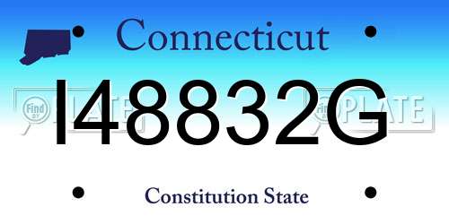 I48832G Connecticut License Plate