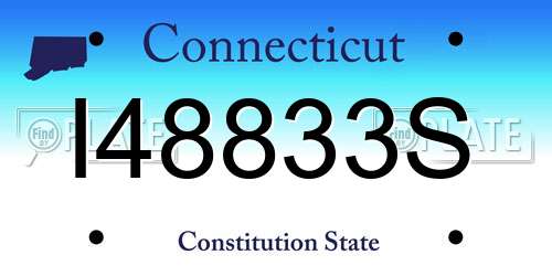 I48833S Connecticut License Plate