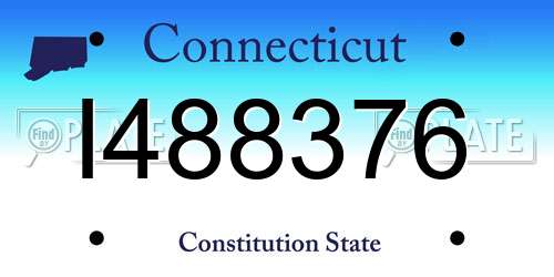 I488376 Connecticut License Plate