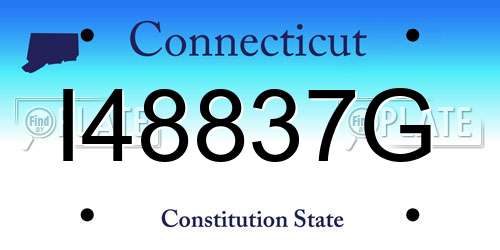 I48837G Connecticut License Plate