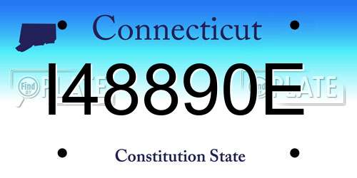 I48890E Connecticut License Plate