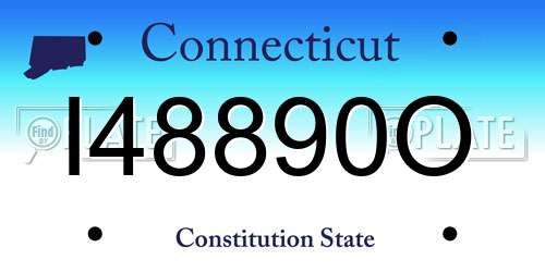 I48890O Connecticut License Plate