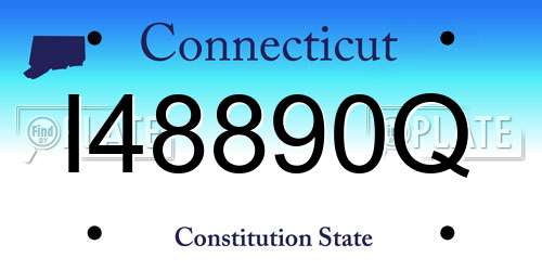 I48890Q Connecticut License Plate
