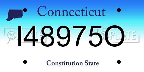 I48975O Connecticut License Plate