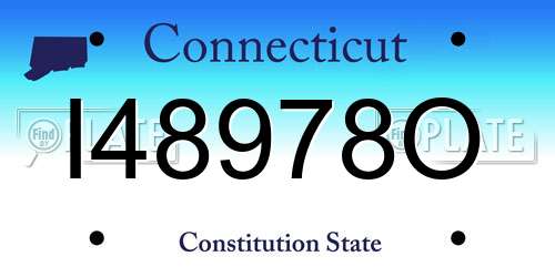 I48978O Connecticut License Plate