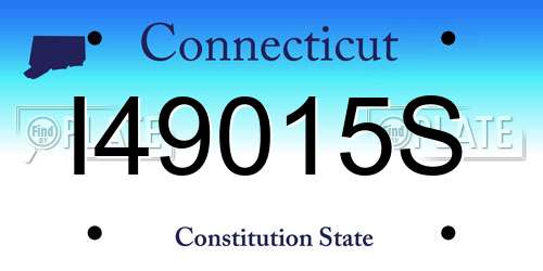 I49015S Connecticut License Plate