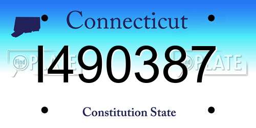 I490387 Connecticut License Plate