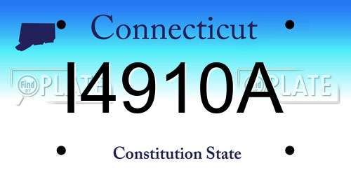 I4910A Connecticut License Plate