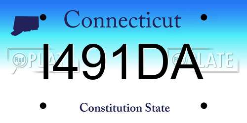I491DA Connecticut License Plate