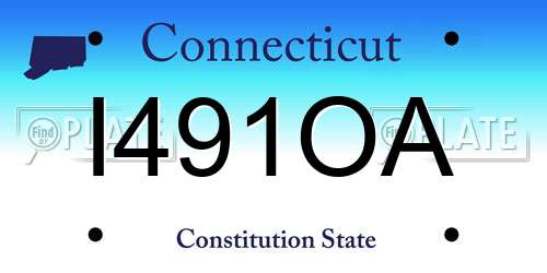 I491OA Connecticut License Plate
