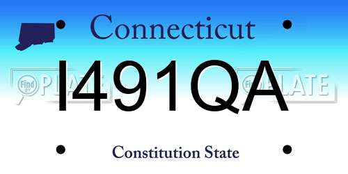 I491QA Connecticut License Plate