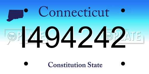 I494242 Connecticut License Plate