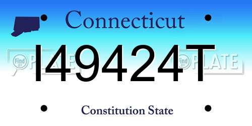 I49424T Connecticut License Plate