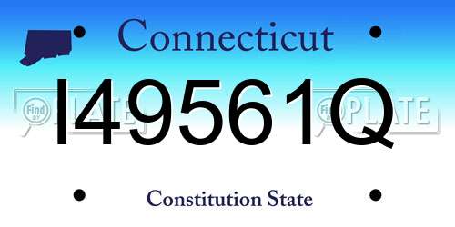 I49561Q Connecticut License Plate