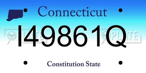 I49861Q Connecticut License Plate