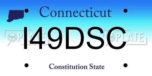 I49DSC Connecticut License Plate