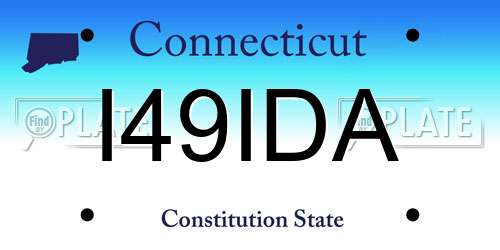 I49IDA Connecticut License Plate