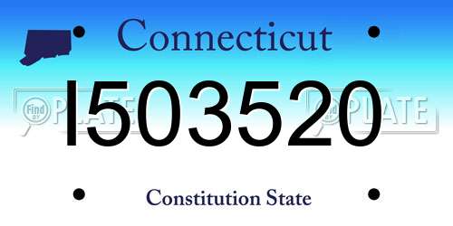 I503520 Connecticut License Plate