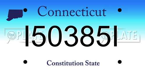I50385I Connecticut License Plate