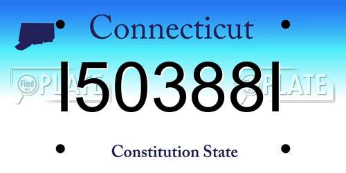 I50388I Connecticut License Plate