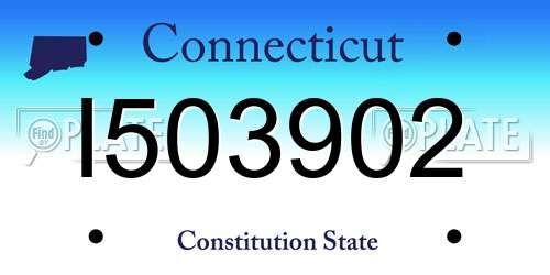 I503902 Connecticut License Plate