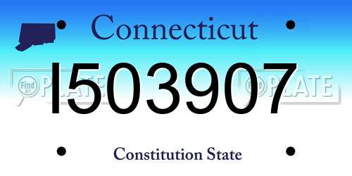 I503907 Connecticut License Plate