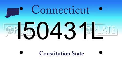 I50431L Connecticut License Plate