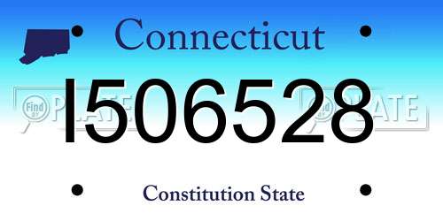 I506528 Connecticut License Plate