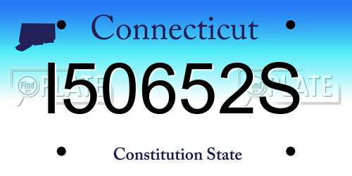 I50652S Connecticut License Plate