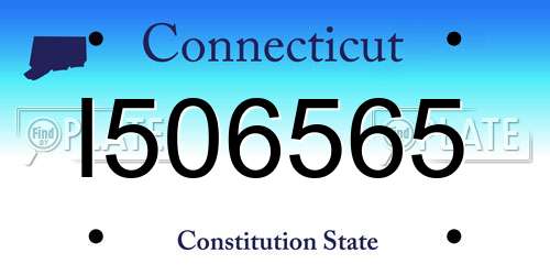 I506565 Connecticut License Plate