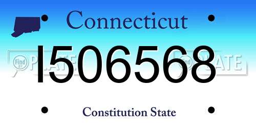 I506568 Connecticut License Plate