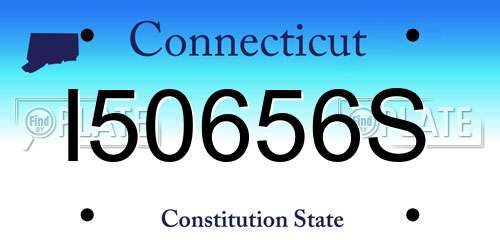 I50656S Connecticut License Plate