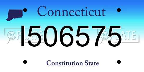 I506575 Connecticut License Plate