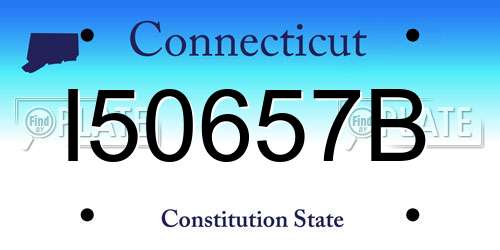 I50657B Connecticut License Plate