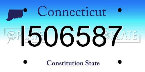 I506587 Connecticut License Plate