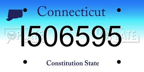 I506595 Connecticut License Plate