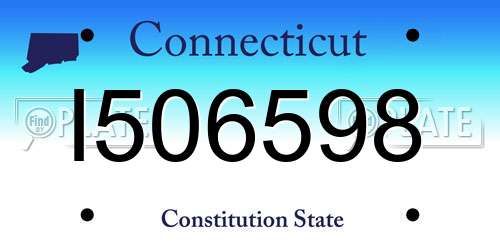 I506598 Connecticut License Plate