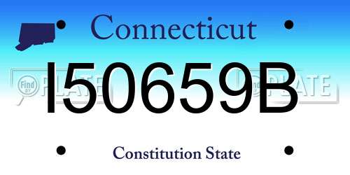I50659B Connecticut License Plate