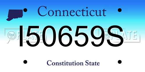 I50659S Connecticut License Plate
