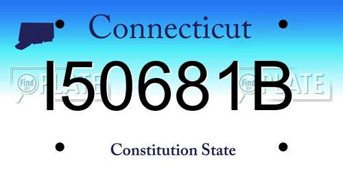 I50681B Connecticut License Plate