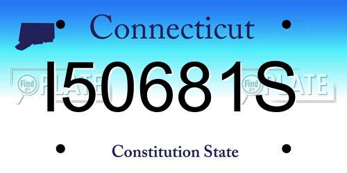 I50681S Connecticut License Plate