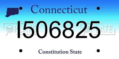 I506825 Connecticut License Plate